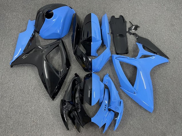 06-07 Moitié Bleu & Noir GSXR 600-750 Carénage Moto 06-07 Moitié Bleu & Noir GSXR 600-750 Carénage Moto