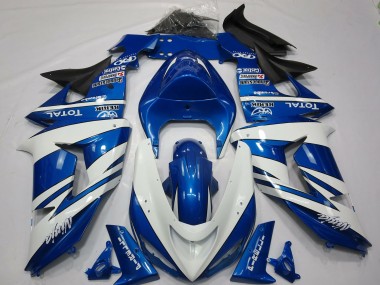 06-07 Ninja Bleu Blanc ZX10R Carénage Moto