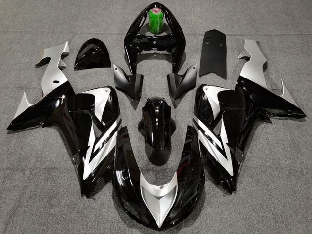 06-07 Noir & Argent ZX10R Carénage Moto 06-07 Noir & Argent ZX10R Carénage Moto