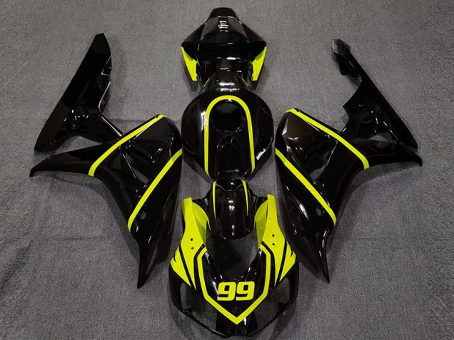 06-07 Noir Brillant & Jaune Vif CBR1000RR Carénage Moto 06-07 Noir Brillant & Jaune Vif CBR1000RR Carénage Moto