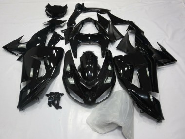 06-07 Noir Brillant Uni ZX10R Carénage Moto