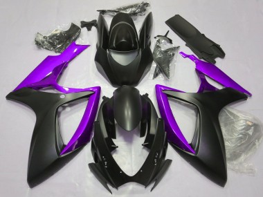 06-07 Noir Mat & Violet GSXR 600-750 Carénage Moto