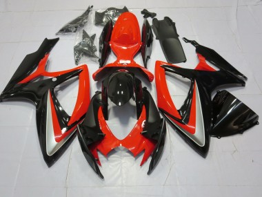 06-07 Orange Argent & Noir GSXR 600-750 Carénage Moto