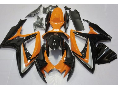 06-07 Orange Brillant Débadgé GSXR 600-750 Carénage Moto