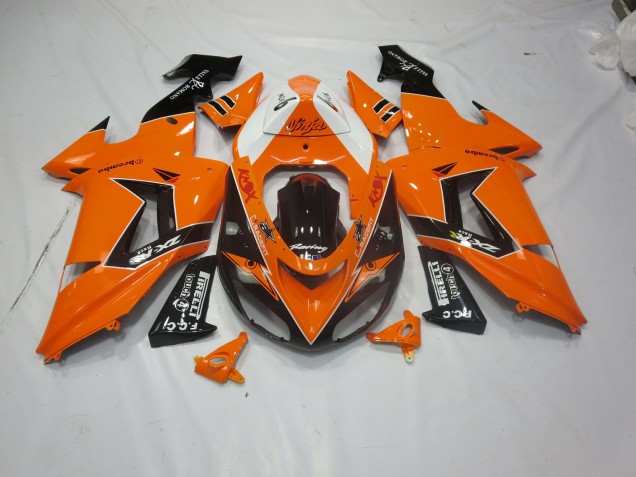 06-07 Orange Noir ZX10R Carénage Moto 06-07 Orange Noir ZX10R Carénage Moto