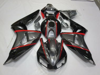 06-07 Rayure Épingle Rouge Noir Argent CBR1000RR Carénage Moto