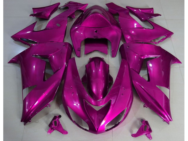 06-07 Rose Vif Uni ZX10R Carénage Moto 06-07 Rose Vif Uni ZX10R Carénage Moto