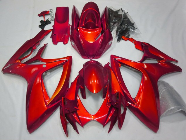 06-07 Rouge Brillant Uni GSXR 600-750 Carénage Moto 06-07 Rouge Brillant Uni GSXR 600-750 Carénage Moto