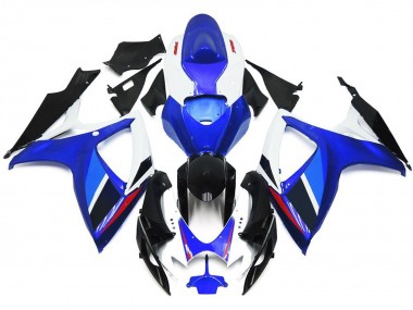 06-07 Style Bleu Clair & Bleu Profond OEM Avec Rouge GSXR 600-750 Carénage Moto