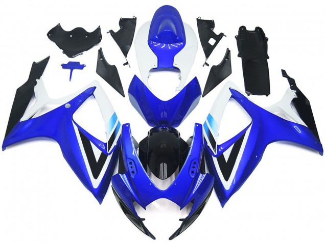 06-07 Style Bleu Profond & Bleu Clair OEM GSXR 600-750 Carénage Moto 06-07 Style Bleu Profond & Bleu Clair OEM GSXR 600-750 Carénage Moto