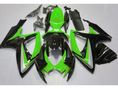 06-07 Vert Brillant Débadgé GSXR 600-750 Carénage Moto