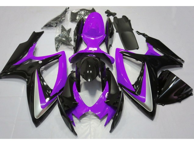 06-07 Violet Brillant Débadgé GSXR 600-750 Carénage Moto 06-07 Violet Brillant Débadgé GSXR 600-750 Carénage Moto