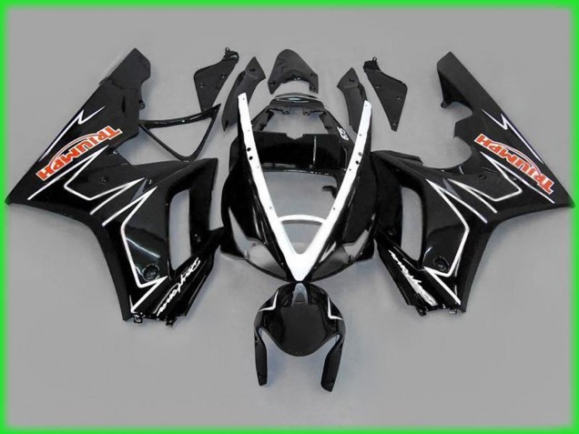 06-08 Noir Brillant Avec Blanc Daytona 675 Carénage Moto 06-08 Noir Brillant Avec Blanc Daytona 675 Carénage Moto