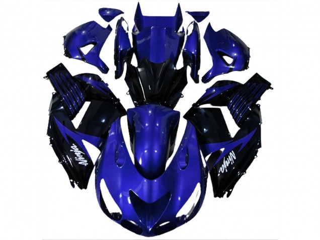 06-11 Bleu Brillant & Noir ZX14R Carénage Moto 06-11 Bleu Brillant & Noir ZX14R Carénage Moto