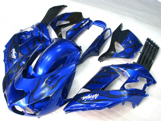 06-11 Flamme Bleue ZX14R Carénage Moto 06-11 Flamme Bleue ZX14R Carénage Moto