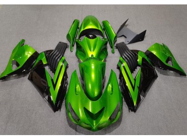 06-11 Vert Vif & Noir ZX14R Carénage Moto