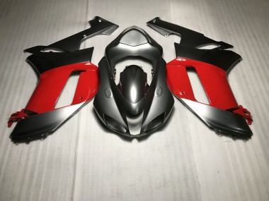 07-08 Argent Métallisé Avec Rouge ZX6R Carénage Moto
