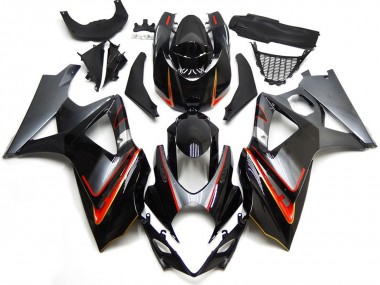 07-08 Argent & Noir Avec Rouge GSXR 1000 Carénage Moto