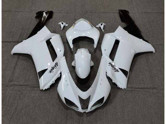 07-08 Blanc Brillant Uni ZX6R Carénage Moto 07-08 Blanc Brillant Uni ZX6R Carénage Moto