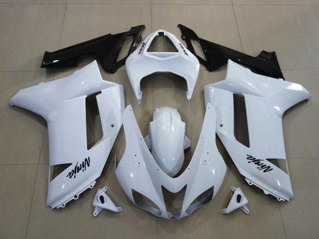 07-08 Blanc Brillant ZX6R Carénage Moto 07-08 Blanc Brillant ZX6R Carénage Moto