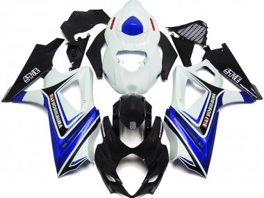 07-08 Bleu Brillant Avec Style Blanc & Noir OEM GSXR 1000 Carénage Moto