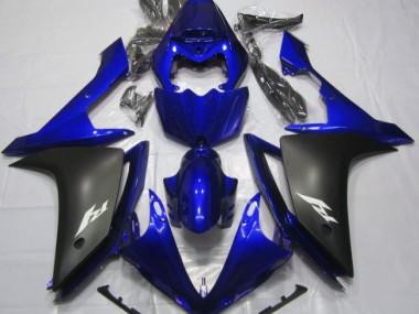 07-08 Bleu Brillant & Noir R1 Carénage Moto