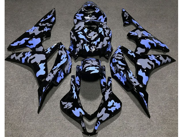 07-08 Bleu & Gris Camouflage CBR600RR Carénage Moto 07-08 Bleu & Gris Camouflage CBR600RR Carénage Moto