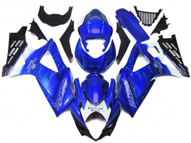 07-08 Bleu Vibrant Avec Blanc Corona GSXR 1000 Carénage Moto