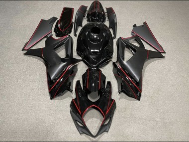 07-08 Garniture Noire & Rouge Mate & Brillante GSXR 1000 Carénage Moto