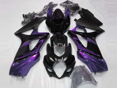 07-08 Mood Purple & Noir Brillant GSXR 1000 Carénage Moto