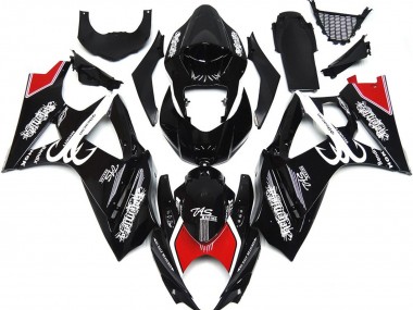 07-08 Noir & Blanc Avec Du Rouge GSXR 1000 Carénage Moto