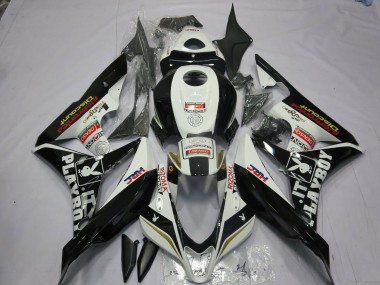 07-08 Noir & Blanc Playboy CBR600RR Carénage Moto