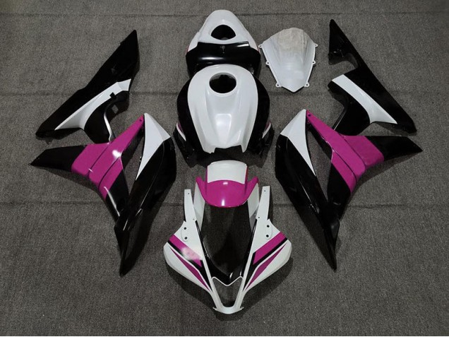 07-08 Noir Blanc & Rose CBR600RR Carénage Moto 07-08 Noir Blanc & Rose CBR600RR Carénage Moto