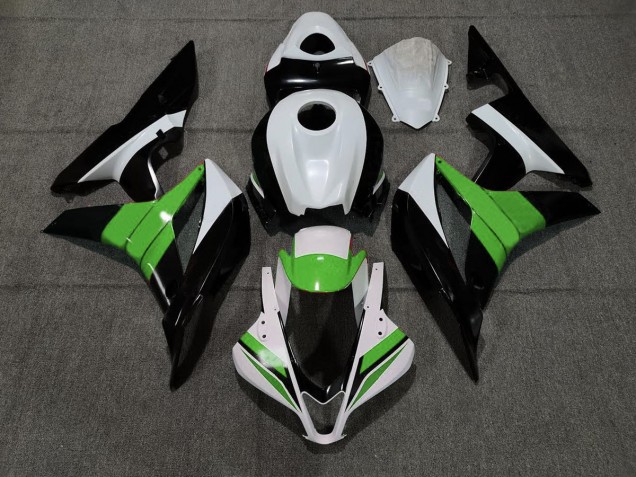 07-08 Noir Blanc & Vert CBR600RR Carénage Moto 07-08 Noir Blanc & Vert CBR600RR Carénage Moto