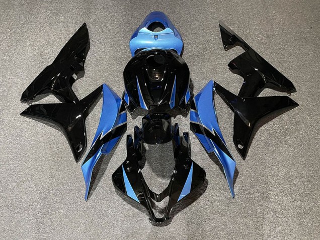 07-08 Noir Brillant & Bleu Clair CBR600RR Carénage Moto 07-08 Noir Brillant & Bleu Clair CBR600RR Carénage Moto