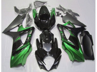 07-08 Noir Brillant & Vert GSXR 1000 Carénage Moto