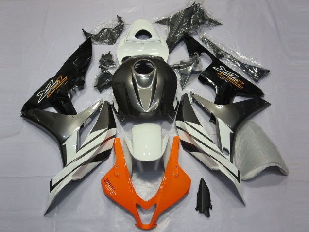 07-08 Noir Gris & Orange CBR600RR Carénage Moto 07-08 Noir Gris & Orange CBR600RR Carénage Moto