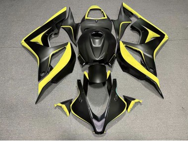 07-08 Noir Mat & Jaune CBR600RR Carénage Moto