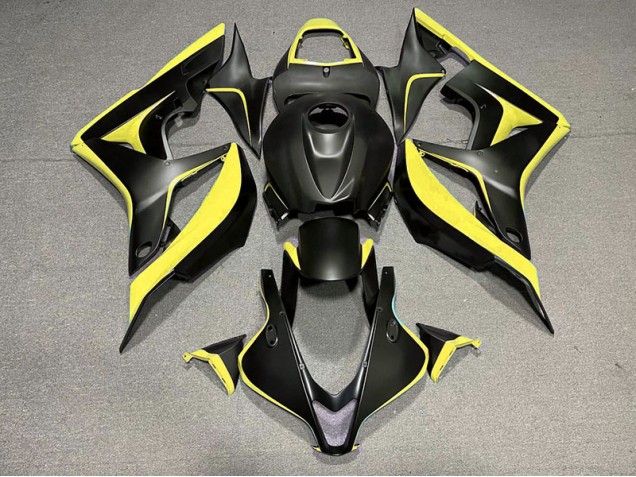 07-08 Noir Mat & Jaune CBR600RR Carénage Moto 07-08 Noir Mat & Jaune CBR600RR Carénage Moto
