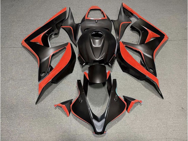 07-08 Noir Mat & Rouge CBR600RR Carénage Moto 07-08 Noir Mat & Rouge CBR600RR Carénage Moto