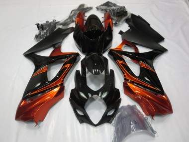 07-08 Orange Brûlé & Noir GSXR 1000 Carénage Moto
