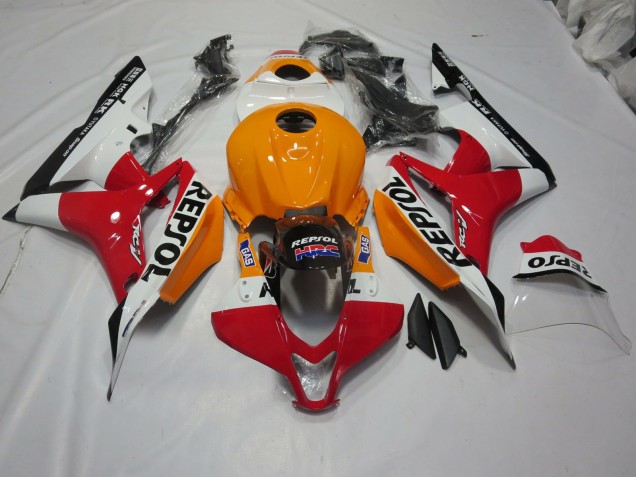 07-08 Orange Clair & Blanc Repsol CBR600RR Carénage Moto 07-08 Orange Clair & Blanc Repsol CBR600RR Carénage Moto
