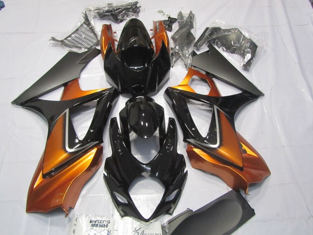 07-08 Orange & Noir GSXR 1000 Carénage Moto 07-08 Orange & Noir GSXR 1000 Carénage Moto