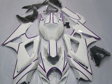 07-08 Rayure Épingle Violet Blanc Brillant GSXR 1000 Carénage Moto