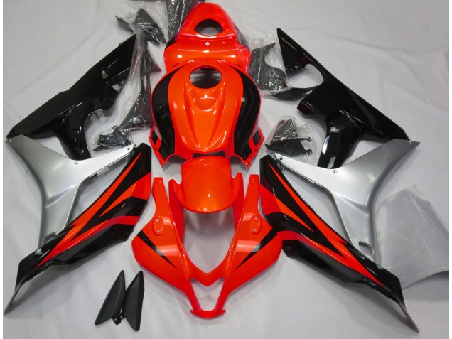 07-08 Rouge Brillant Argent & Noir CBR600RR Carénage Moto 07-08 Rouge Brillant Argent & Noir CBR600RR Carénage Moto