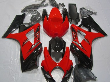 07-08 Rouge Lave & Noir GSXR 1000 Carénage Moto