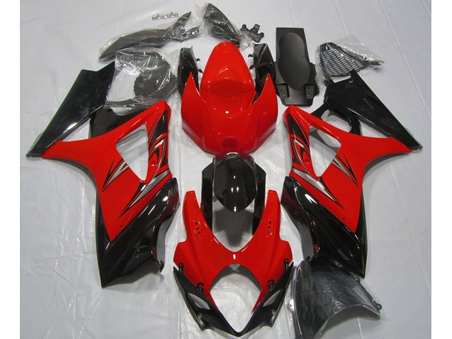 07-08 Rouge Lave & Noir GSXR 1000 Carénage Moto 07-08 Rouge Lave & Noir GSXR 1000 Carénage Moto