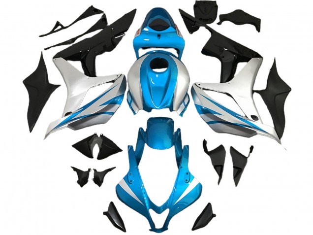 07-08 Style Bleu Clair & Argent OEM CBR600RR Carénage Moto 07-08 Style Bleu Clair & Argent OEM CBR600RR Carénage Moto