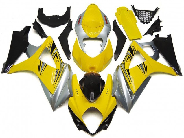 07-08 Style Jaune & Argent OEM GSXR 1000 Carénage Moto 07-08 Style Jaune & Argent OEM GSXR 1000 Carénage Moto