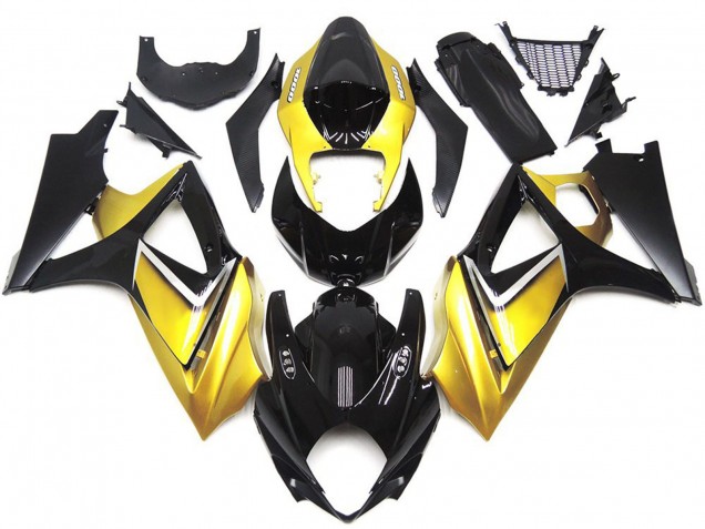 07-08 Style Personnalisé OEM Jaune Or GSXR 1000 Carénage Moto